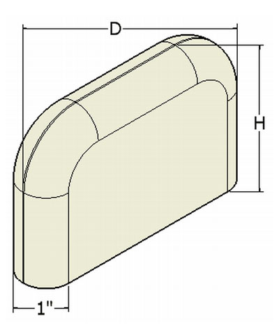 Flat Lateral Hip/Thigh Support Pads Mounted From Armrests