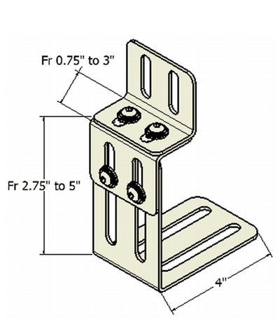 Offset Mounting Hardware for Lateral Trunk Supports, Lateral Hip/Thigh Supports and Lateral Knee Supports
