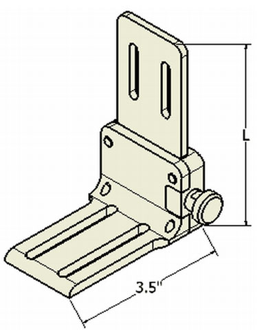 Removable Mounting Hardware for Lateral Trunk Supports, Lateral Hip/Thigh Supports and Lateral Knee Supports