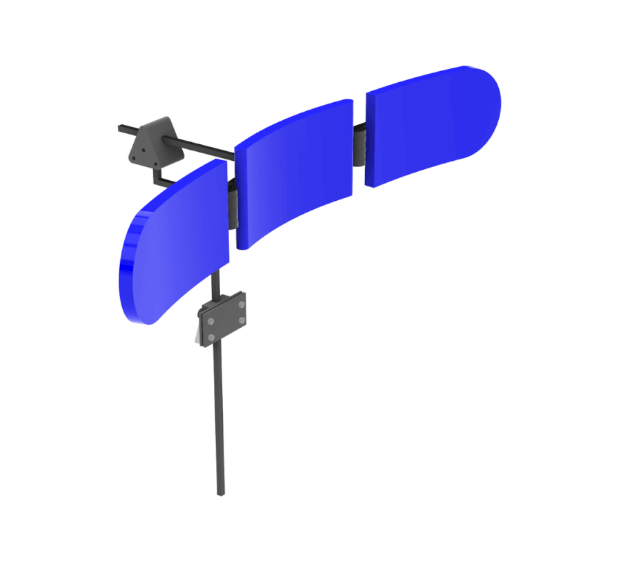 BioCurve Adjusta Headrest, Small three sections Low Profile Pad with Removable Height, Depth & Angle Adjustable Hardware