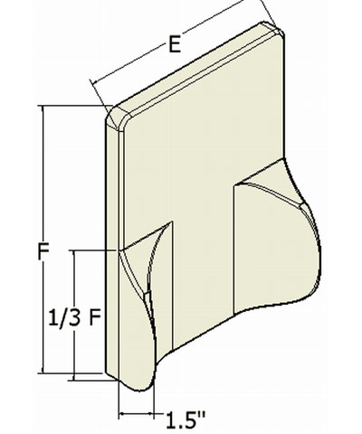 Customization (via foam) of Back Contour: mild lateral contour at pelvic area (Up to 30% of back height) for Back