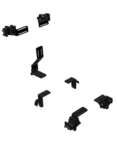 Modify to a BioSelect Hinged Seat to Back Bracket, with knob release hardware for seat and back.