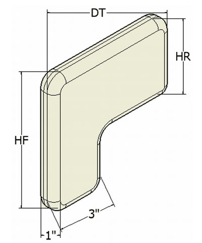 L-Shaped Lateral Knee Support Pads