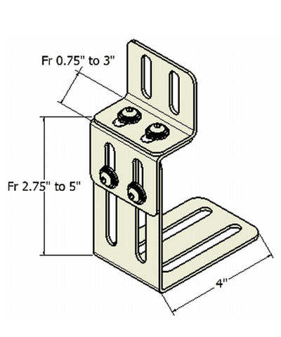 2ea.(4”x3”) + 4ea.(1.5”x2”) Adjustable Offset Bracket Kit for Lateral Trunk, Lateral Hip/Thigh or Lateral Knee Support
