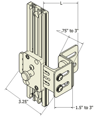 Offset Winter Summer Hardware for Lateral Trunk Supports, kit, pair