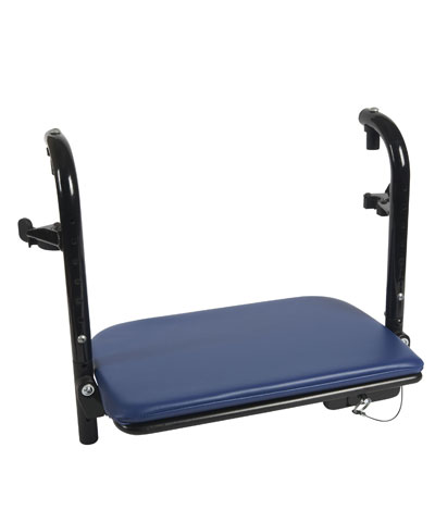 BioForm Padded Double Leg (1 piece) Flip-Up Footplate, Self Centering Locking, for 16” Wheelchairs