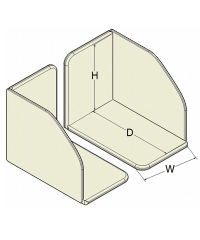 BioForm, Single Leg (2 pieces), Non-padded Footboxes, No Hardware