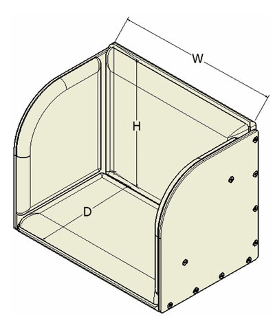 BioForm, Double Leg (1 piece), Padded Footboxes, Nuts and Bolts to secure from footplates.