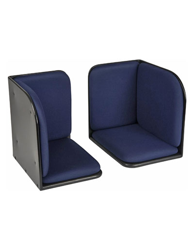 BioForm Single Leg Padded Footbox, Hardware to secure from Seat Pan, for 20” Wheelchairs (pair)