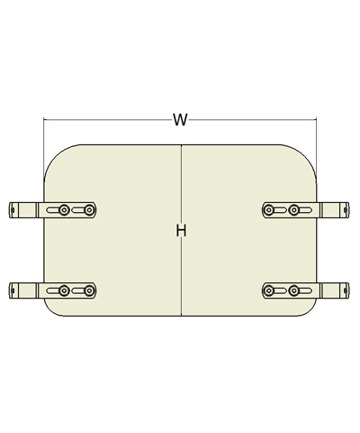 BioForm Solid Calf Panel, Fixed Mounting Hardware