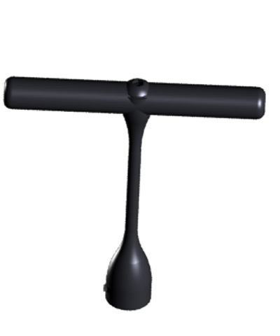 ‘T’ Joystick Handle w/set screw, 3” wide