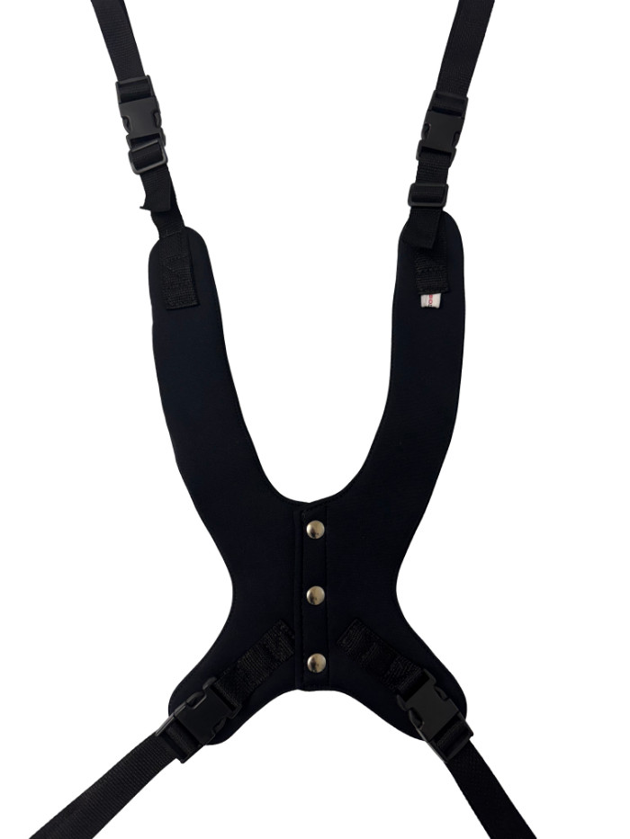 BioForm Black Ballistic Nylon Anterior Trunk Support, Snap Closure